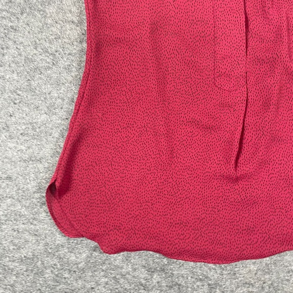 Loft Top Womens Extra Small XS Purple AOP Henley Sleeveless Lightweight Casual - Picture 6 of 11